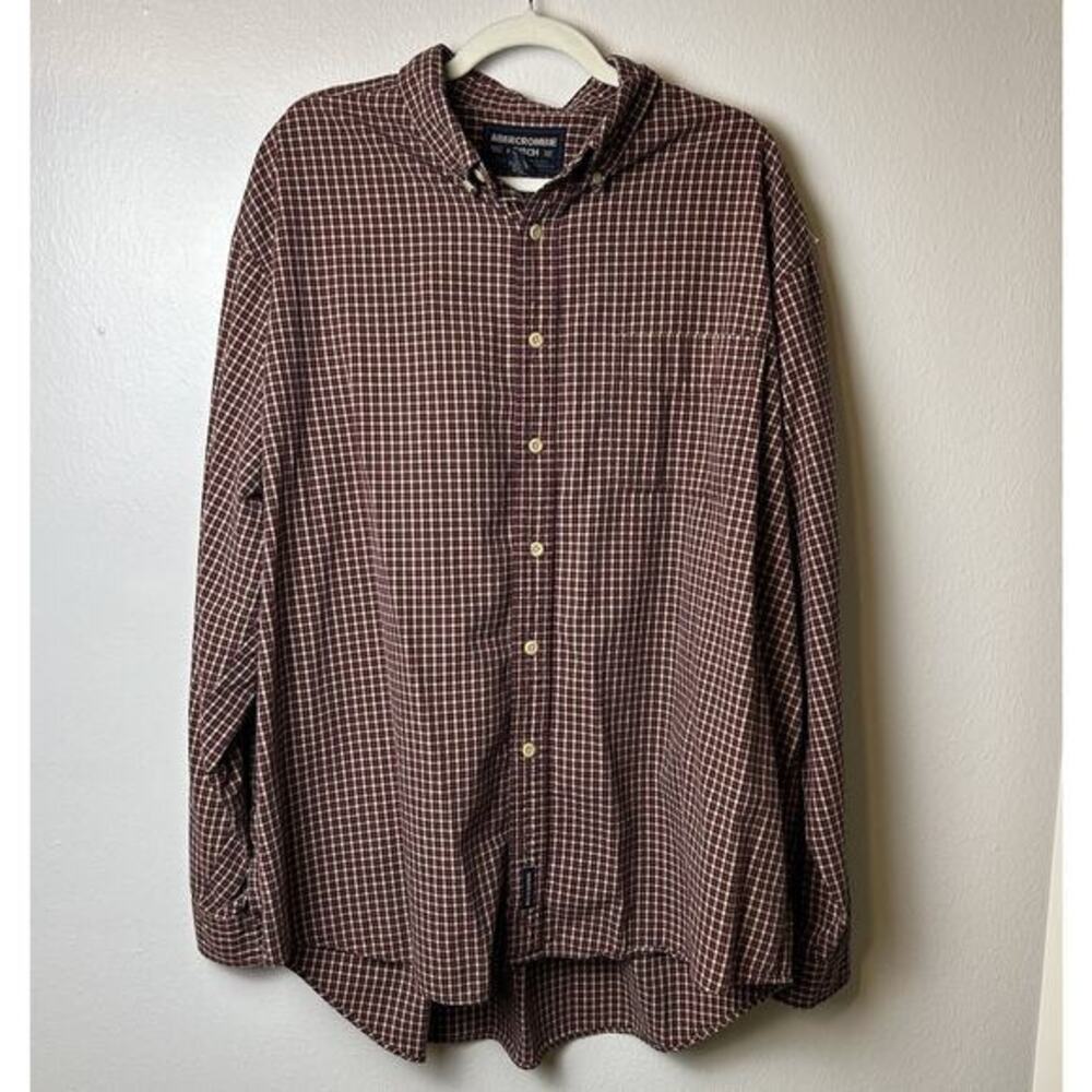 Vintage Abercrombie & Fitch Men’s Plaid Button Up Shirt Size XL Long‎ Sleeve